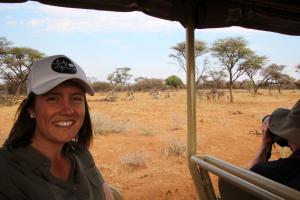 Jess on a game drive