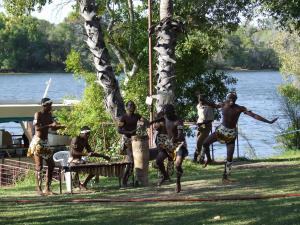 Tribal dancers at Victoria Falls