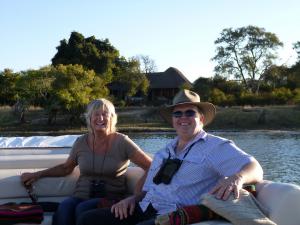 Relaxing on the Zambezi River