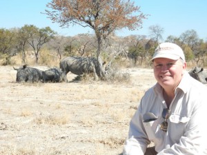 Coop with Rhino in the Matobo Hills