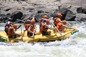 White water rafting on the Zambezi