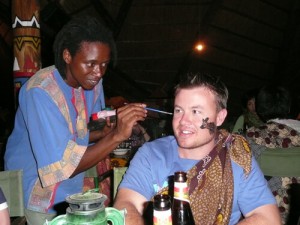 Face painting all part of the Boma restaurant experience! 